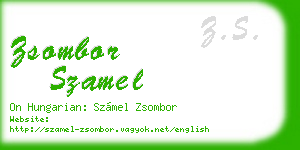 zsombor szamel business card