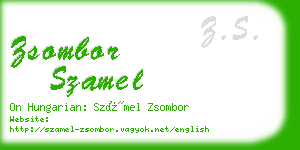 zsombor szamel business card